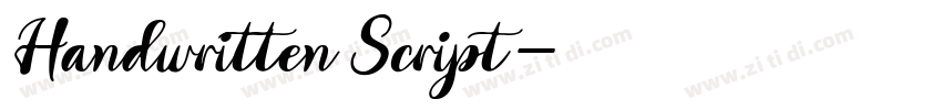 Handwritten Script字体转换